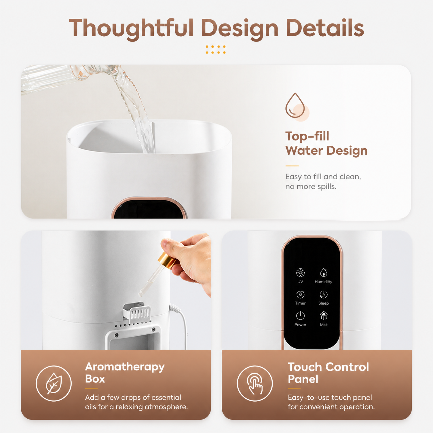 9L capacity ultrasonic humidifiers